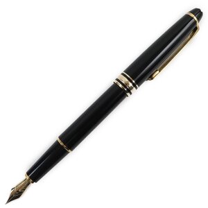 良品●MONTBLANC モンブラン マイスターシュテュック クラシック ペン先14K EFニブ ホワイトスター 万年筆 ブラック ゴールド メンズ