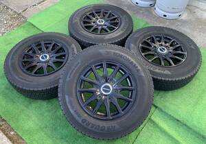 BISON 15インチ ホイール & YOKOHAMA ice GUARD iG91 195/80R15 スタッドレスタイヤ4本セット★ ハイエース 等★A-33