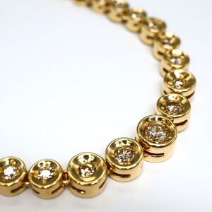 1円〜!!美品!!豪華!!3ctUP!!注目!▲K18 天然ダイヤモンドネックレス▲ D 約25.8g 約41.0cm necklace jewelry diamond FC1/FC2 C115