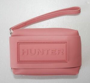 定価12000 新品 本物 HUNTER ORIGINAL RUBBERISED LEATHER WRISTLET WBP4000LRS ハンター バッグ ポーチ 1021 □