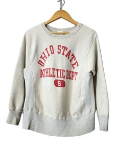 Champion◆50s/OHIO STATE/3段/染み込み/スウェット/S/コットン/GRY