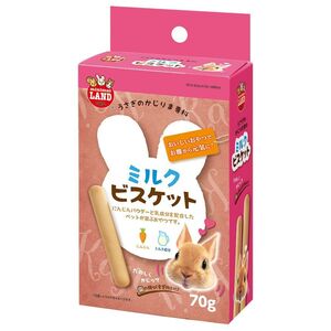 （まとめ買い）マルカン かじりま専科 ミルクビスケット 70g ウサギ用フード 〔×18〕