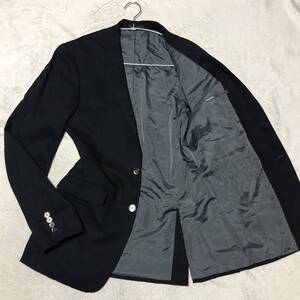 カルバンクライン Calvin Klein【貴重な金ボタン】テーラードジャケット 黒ブレザー 総裏地 2B チャコールグレー L 人気の大きいサイズ