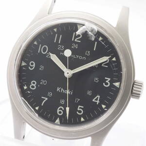 ハミルトン カーキ 9415A Cal,2801-2 HAMILTON Khaki 17石 SS 手巻き 黒 ボーイズ腕時計 ミリタリーウォッチ フェイス[Pa1660-AE2