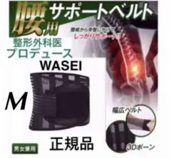 腰痛ベルト　医療用腰サポーター　腰痛改善Wベルト　コルセット男女兼用黒M