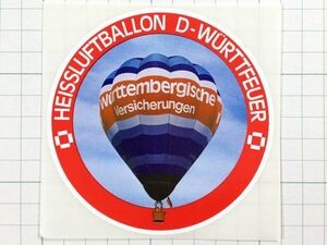 外国　古いステッカー：バルーン 気球 ビンテージ ヨーロッパ +Cb
