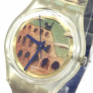 新品 Swatch スウォッチ Access アクセス PONENTINO 腕時計 SKK110 クオーツ コレクション アート イラスト 個性的 電池交換済 動作OK