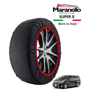 Maranello正規品 スノーソックス トヨタ アルファードハイブリッド AYH30W フロント 225/60R17 17インチ SUPER X 布製 タイヤ チェーン