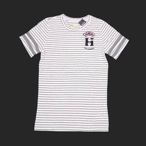 ★SALE★Hollister/ホリスター★アップリケボーダーTシャツ (White/Grey/S)