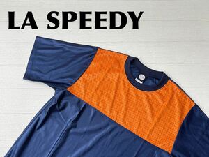 ☆送料無料☆ LA SPEEDY エルエースピーディー 未使用 半袖 Tシャツ メンズ L ネイビー アメリカ製 トップス 即決