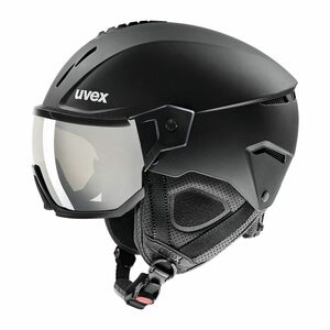 24UVEX instinct visor ブラックマット　60-62ｃｍ　レンズカラー：ライトミラーシルバー（S2）眼鏡使用可能！定価49500