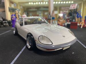 日産 フェアレディz 240z 完成品 街道レーサー フジミ模型カスタム ボンネット開閉ギミック付き！