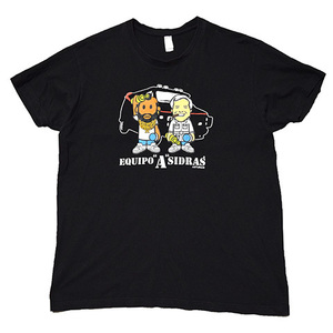 【L】 USA古着 スペインワイン シドラス Aチーム / 特攻野郎Aチーム ミスターT パロディ Tシャツ メンズL アメカジ 古着 BA3523