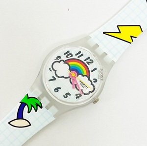 SWATCH スウォッチ　SCHOOL BREAK　LW160　スイス製　メンズ腕時計 ホワイト　クォーツ　25mm　未使用・長期保管品