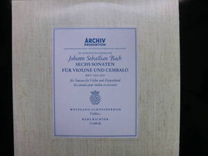 バッハ：ヴァイオリン・ソナタ集　シュナイダーハン　リヒター　2cd