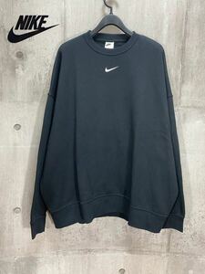 未使用 ナイキ NIKE　 Mサイズ ウィメンズ NSW スウッシュ GX L/S トップ ソロスウオッシュ　クルーネック　トレーナー　ブラック