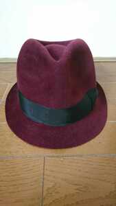 WACKOMARIA HAT size：L バーガンディー MADE IN JAPAN 中古/ワコマリア 中折れ ハット 東京HAT ROCKERS 