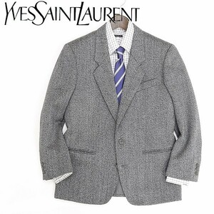 ヴィンテージ◆YVES SAINT LAURENT イヴサンローラン ウール 2釦 ジャケット グレー C90-W78-T165