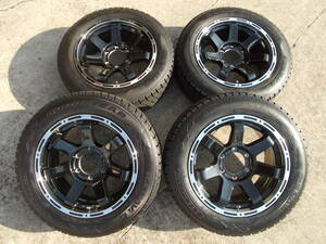 ●即決●新品 マッドクロス ブラック＆ポリッシュ 7.5J-17＆215/60R17 4本 ハイエース レジアスエース グランビア キャラバン ホーミー 他