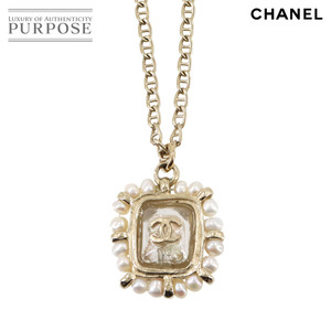 新品同様 シャネル CHANEL ココマーク フェイクパール ネックレス シャンパンゴールド パールホワイト A16A アクセサリー 90253838