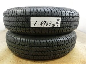 L-5703 溝あり ジムニー 中古タイヤ ブリヂストン DUELER 684Ⅱ 175/80R16 91S (2本)