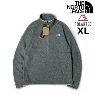 1円～!売切!【正規新品】THE NORTH FACE◆ALPINE POLARTEC 100 1/2-ZIP JACKET フリース ハーフジップ US限定 軽量(XL)グレー 181024-35