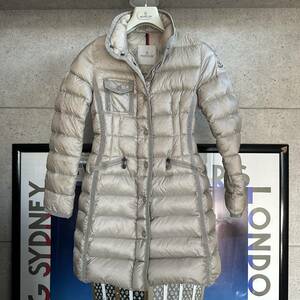 MONCLER モンクレール HERMINE エルミンヌ ダウンコート ダウンジャケット レディース 国内正規 ジャパン品 QR確認済み ライトベージュ系 0