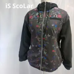 is scolar 花、蝶柄ジャンパー ジップアップブルゾン