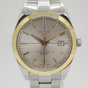 【良品】TISSOTティソ T-ゴールド ジェントルマン パワーマティック80 シリシウム 18Kゴールド箱保付き メンズ腕時計