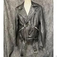 定価8万円 ALLSAINTS 羊革　レザー　ダブルライダー　黒　ブラック