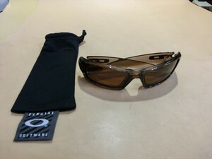 T【ミ5-24】【60サイズ】▲OAKLEY オークリー/サングラス GASCAN 半透明フレーム/ブラウン系/※傷・汚れ有