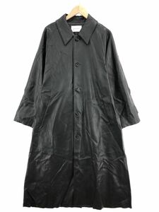 MOUSSY マウジー ベルト付き フェイク レザー ロングコート size2/黒 ◆■◎ ☆ djc0 レディース