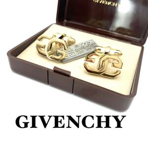 GIVENCHY ジバンシー カフス アクセサリー ゴールド系 ケース付き YAX006