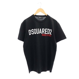 ディースクエアード DSQUARED2 ロゴTシャツ カットソー 半袖 L 黒 ブラック S74GD0828 /DF ■OS ■SH メンズ