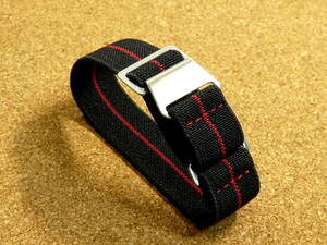 ♯MARINE-NATIONALE/MN-STRAPS！BLACK&RED 22MM！MNストラップ※ネコポス発送で全国どこでも送料無料！