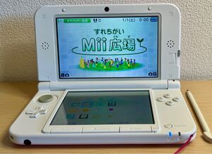 動作品】NINTENDO 3DS LL　任天堂　ピンク　ホワイト　ゲーム本体