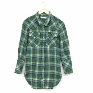 ◆HYSTERIC GLAMOUR ヒステリックグラマー 長袖シャツ ◆ グリーン ウール レディース トップス チェック柄