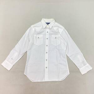 ■POLO RALPH LAUREN ポロ・ラルフローレン WESTERN ウエスタンシャツ シアサッカー 長袖シャツ コットン 無地 M 汚れあり 0.3kg