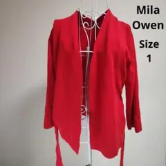 【オシャレ☆Mila Owen】赤　カーディガン　レディース　サイズ1