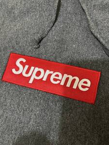 未使用　新品　2021 FW Supreme Box Logo Hooded Sweatshirt チャコール XL　ステッカー