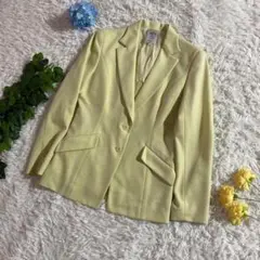 美品　MOGA wb テーラードジャケット　黄緑　日本製　1 Sサイズ