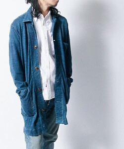 GYPSY&SONS INDIGO ATELIER COAT インディゴ スウエット　GYPSY&SONS スウェットコートMサイズ　インディゴ メカニック コート