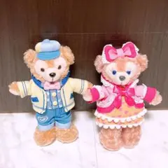 ダッフィー シェリーメイ　ぬいぐるみバッジ