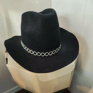 　Vintage Black Cowboy Hat ウエスタンハット カウボーイハット　ビンテージ　ウエスタン