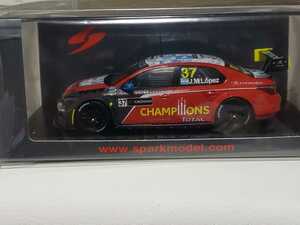 新品 1/43 スパーク SPARK シトロエン C-エリゼ 2016 WTCC レース オブ カタール R2 2位 #37 J.M.ロペス 2016 ワールドチャンピオン