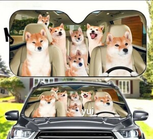 新品　柴犬　サンシェード　車　カー用品　車　日除け　日よけ　ペット　柴犬好き　夏　暑さ対策