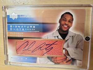 レア Rookie サイン 2003 -04 UD Sweet Shot CARMELO ANTHONY RC Auto / カーメロ アンソニー Autograph NBA NIKE JORDAN MELO