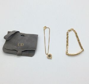 【中古アクセサリー】Christian Dior ラインストーン クリスチャン・ディオール【 2本セット】