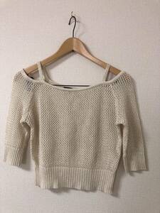 MISCH MASCH ミッシュマッシュ　ラメ入り　ワンショルダー　カットソー　38