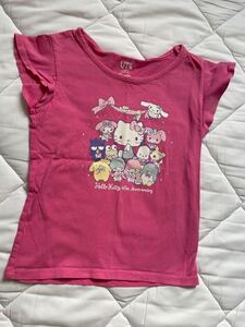 ユニクロ KIDS サンリオコラボ Tシャツ 半袖 ピンク サイズ110 他にもたくさん出品中 半袖Tシャツ マイメロディ ぐでたま